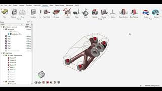 Jet engine bracket topology optimization  Altair inspire tutorial AltairGlobalAcademicProgram [upl. by Danczyk521]