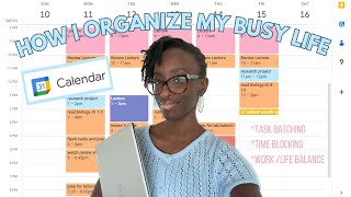 How I use GOOGLE CALENDAR effectively for med school time blocking task batching productivity [upl. by Hanahsuar]