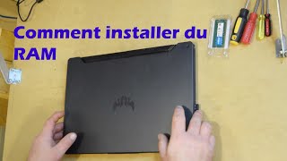 Comment installer une carte de RAM dans un ordinateur portable ASUS TUF5061 [upl. by Nabe86]