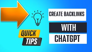 How easy is it to create backlinks with CHATGPT offpageseo backlinks [upl. by Susi]