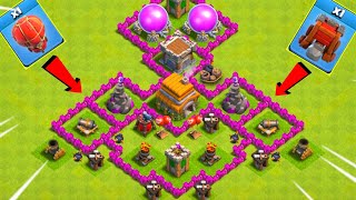 CLASH OF CLANS  MAX LEVEL TOWN HALL  6 🆚 LEVEL 1 SIEGE MACHINES 🤯🔥 [upl. by Sewell12]