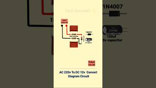 AC 220v To DC 12v Convert Diagram Circuit wiring circuitdiagram shorts viralshort reels [upl. by Bray652]