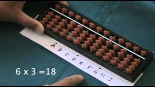 Soroban Tutorial 14 Multiplication 46 x 23  1058 [upl. by Ahsemed]