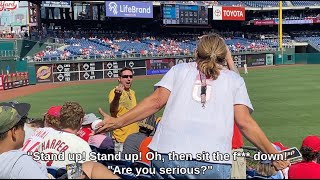 Phillies fans heckling THEIR OWN PLAYERS and yelling at each other at Citizens Bank Park [upl. by Myer]