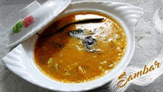 SAMBAR RECIPE IN HINDI  SOUTH INDIAN SAMBAR RECIPE FOR DOSA IDLI RICE UTTPAM [upl. by Elboa]