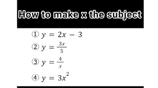 Rearranging equations lesson 1 [upl. by Enitselec]