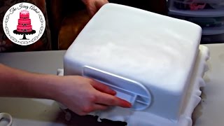 How To Cover A Square Cake In Fondant  With The Icing Artist [upl. by Molloy740]