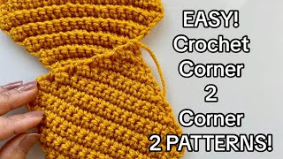 CROCHET CORNER TO CORNER PATTERNS [upl. by Annadiana]