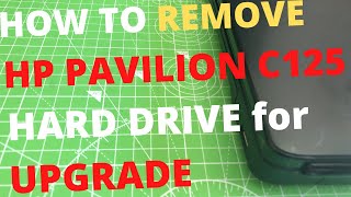 HP Pavilion C125 Laptop HARD DRIVE Location  Remove Replace amp Upgrade [upl. by Nahsaj862]