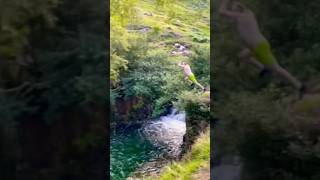 Waterfall jumping at Watkin Path snowdon snowdonia wildswimming cliffjumping [upl. by Palumbo]