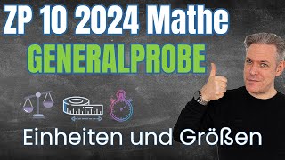 ZP 10 Mathe 2024 Generalprobe Aufgabe Einheiten und Größen korrigiert [upl. by Valenta]