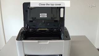 HP Laser Printers 103 107a 107w 108  Replacing the Toner Cartridge W1106A [upl. by Enalahs817]