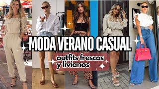 LOOKS DE VERANO  TENDENCIAS 2025  OUTFITS CASUALES Y FRESCOS [upl. by Hbahsur]