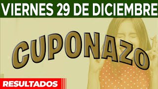 Resultado del sorteo Cuponazo del Viernes 29 de Diciembre del 2023 [upl. by Eversole]