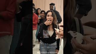 Anikhasurendran cutely eats cake 🥹♥️🫂 anikhasurendran trending shorts reels shortsfeed [upl. by Anoik]