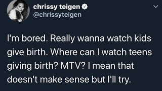 Chrissy Teigen problematic delete tweets about children chrissyteigen [upl. by Cochran]