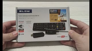 Tuner DVB T2 BLOW 7000 FHD mini  recenzja tunera zasilanego z USB [upl. by Boru]