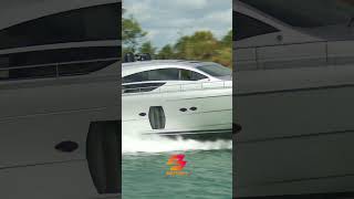 Massive Pershing Yacht Goes Full Send at Haulover Inlet [upl. by Alohs]