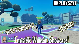 Invisible Woman Showcase REVAMPED  Heroes Online World  KKPlayszYT [upl. by Ahsart]