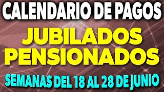 Calendario de PAGOS Jubilados y Pensionados Semanas del 18 al 28 de Junio ✅ [upl. by Thomasina894]