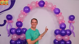 como hacer un arco de globos  decoracion con globos  gustavo gg  decoraciones para cumpleaños [upl. by Carole]