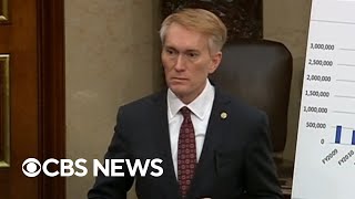 Sen James Lankford makes case for border bill bipartisanship in floor speech [upl. by Nybbor]