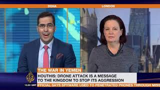 Cornelia Meyer on Aljazeera English re Atacjk on Saudi East to West Pipeline 14052019 [upl. by Eilyw489]