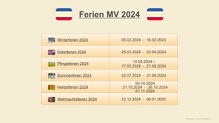 Ferien MV 2024 [upl. by Olleina]