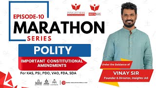 EP10  Marathon Series  Polity  For KAS  PSI  PDO  VAO  FDA  SDA Exams [upl. by Omrelliug182]