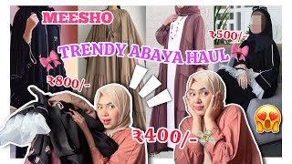 Meesho pinteresty abaya haul starting under ₹500 😍😱 must watch ‼️🙋‍♀️🎀bow abaya  jacket abaya🤌 [upl. by Leina]