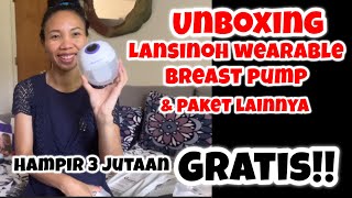 UNBOXING LANSINOH BREAST PUMP AND STUFF GRATIS  lansinoh breastpump [upl. by Faubert]