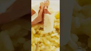 Risotto au parmesan et jambon croustillant  shorts recette cuisine tutorial [upl. by Scharf]