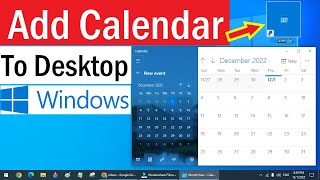 Calendar Shortcut  How To Put Calendar on Desktop Windows 10  How to Add Calendar To Desktop [upl. by Ahsiele]