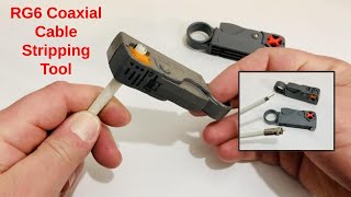 RG6 Coaxial Cable Stripping Tool for Making Your Own Coax Cable [upl. by Hgielsa787]