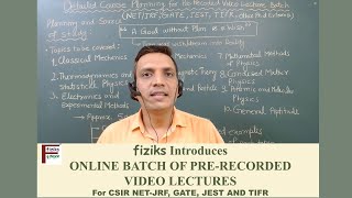 Prerecorded Online Classes for CSIR NET GATEJEST TIFR in Physical Sciences [upl. by Ruhtracm]