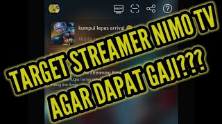 BERAPA TARGET STREAMER NIMO TV AGAR DAPAT GAJI yg belum tau cek mobile legends shorts [upl. by Anelac]