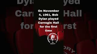 On November 4 1961 Bob Dylan played Carnegie Hall for the first time shorts [upl. by Ejrog817]