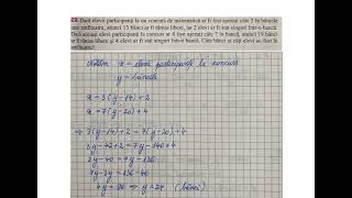 Daca elevii participanti la un concurs de matematica ar fi fost asezati cate 3 in bancile [upl. by Flower]