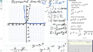 Exponents Radicals Exponential Growth Grade 11 mixed Chapter 7 Review 011012 [upl. by Lauryn]