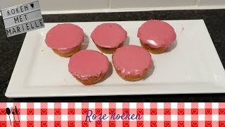 Roze koeken  Recept  Koken met Marielle [upl. by Lytle]