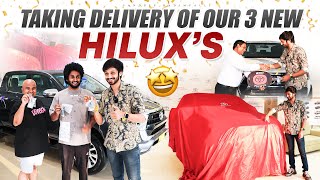 Taking Delivery Of Our 3 NEW HILUXs  Sandeep Nadimpalli  Telugu [upl. by Bautram]