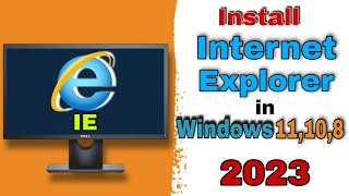 How to Install Internet Explorer on Windows 11 2023 🔥  Use Internet Explorer in Windows 11 in Hindi [upl. by Burnsed]