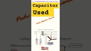 shorts cellingfan used capacitor condenser wiring electricalwiring trending ytshortsviews [upl. by Atilegna308]