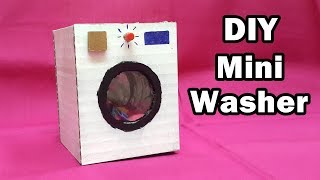 How to Make a Mini Working Washing Machine  DIY Mini Washer [upl. by Elatnahc]