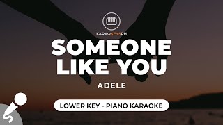 Someone Like You  Adele Lower Key  Piano Karaoke [upl. by Munford]