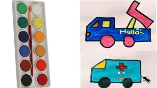 transport kids very easy drawingsyoutube drawings [upl. by Gottuard137]