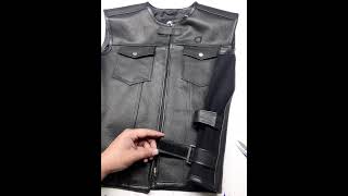 Motorcycle Leather vest for Mens  Manufacturer amp Suppliers  Biker vests fashion leather [upl. by Thacker]