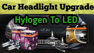 CAR HEADLIGHT UPGRADE TO LED  REAL LIFE EXPERIENCE WITH [upl. by Akoyn]