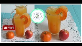 Fresco o agua de mandarina con manzanas  Las recetas de Anita [upl. by Forrest]