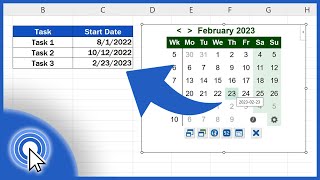 How to Insert a Calendar in Excel the Simplest Way [upl. by Eecal]